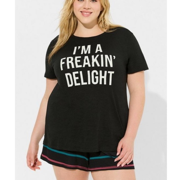 torrid Tops - TORRID NWT Slub Crew Neck Relaxed Short Sleeve Lounge Tee